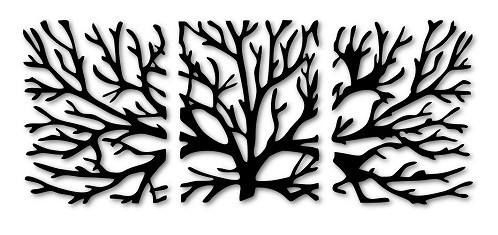 Metalowa dekoracja – Drzewo Tryptyk